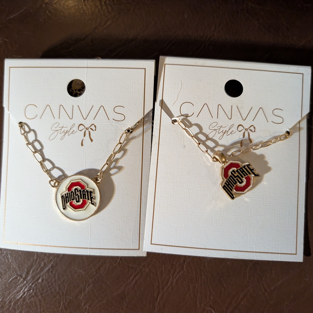 Two New Gold Ohio State Necklace